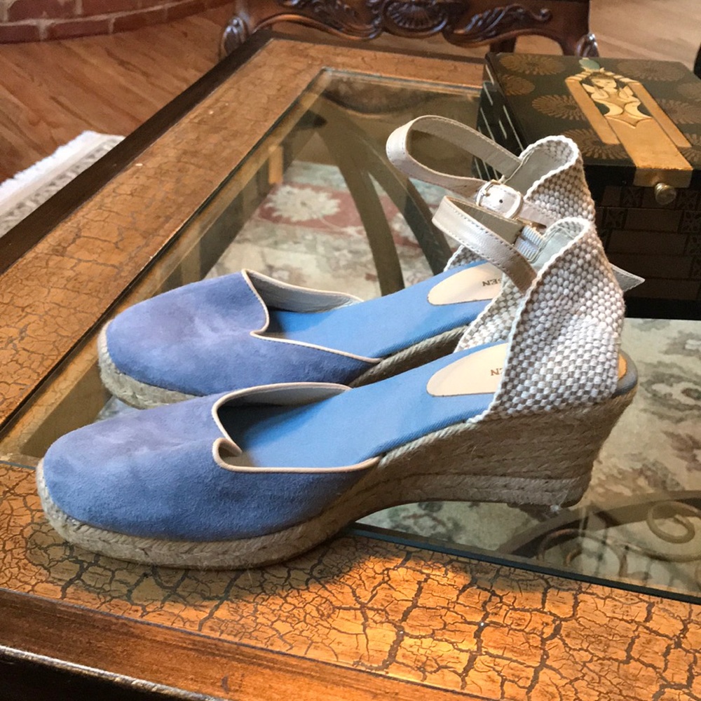 Suede Wedge Sandals